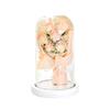 Poppy Nagoya Soap Flowers, Artificial Flowers, Gift, Present, 7-Flower Bouquet, Roses, Approximately 21cm, with Glass Dome, SBL-196, Pink