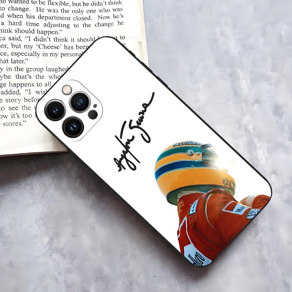 Чехол для телефона Ayrton Senna F1 для iphone 15 14 Pro 13 Mini 11 12 Max Xr X Xs 8 Plus Ударопрочная задняя крышка