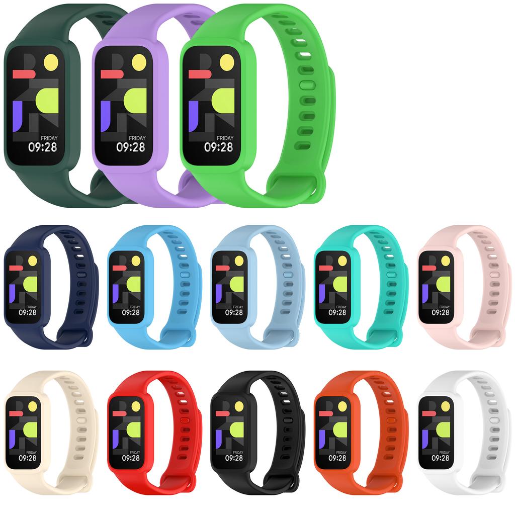 Silicone Watch Strap For Xiaomi Band 9 Active Original Replacement Watchband Correa Accessories for Redmi Band 3 Sport Bracelet