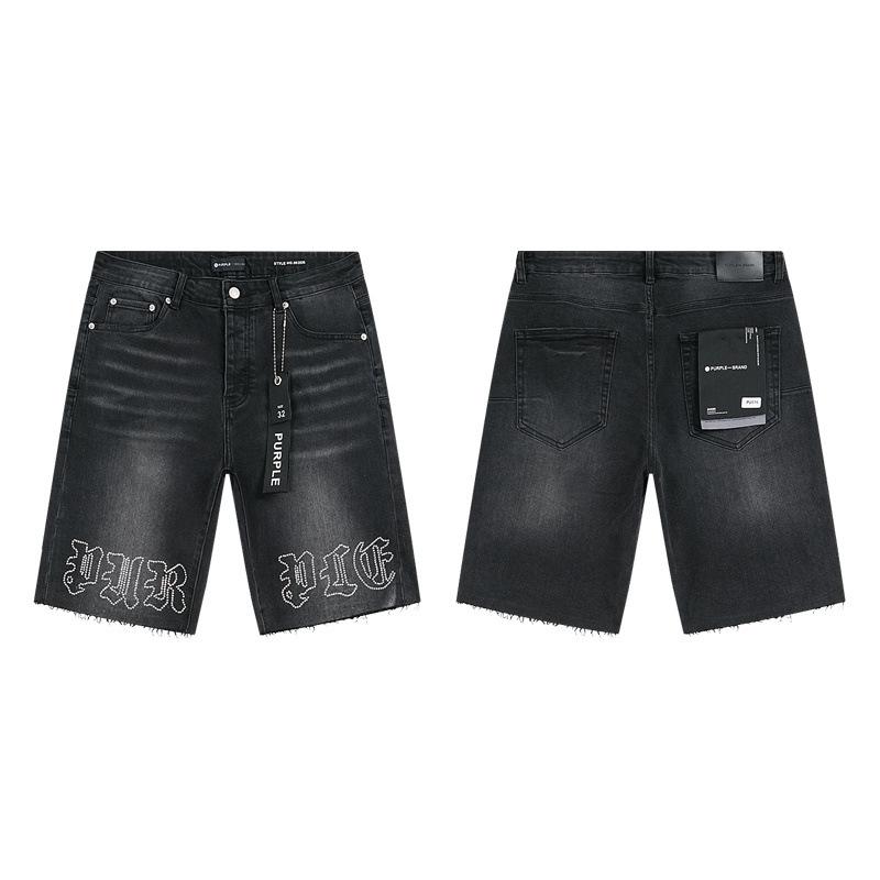 Модный бренд PURPLE BRAND JEANS Европейские и американские уличные свободные универсальные джинсовые шорты для мужчин и женщин