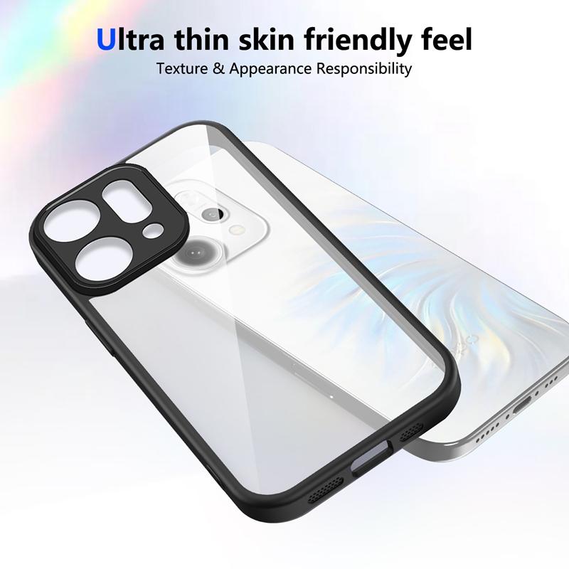 Transparent Silicone Case For Oppo Reno 14 Reno14 14F 13 13F F FS 12 12F 11 10 11F Pro PC Back TPU Bumper Shockproof Phone Cover