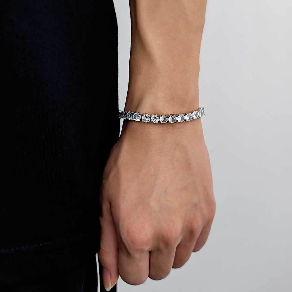 Trendy 18K Gold-Plated Zircon Tennis Bracelet for Men – Hip-Hop Style