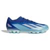 Adidas X Crazyfast.4 Round Toe Lace-Up Simple Versatile AG (Rubber Short Stud) Fabric Soccer Shoes Men Soccer Shoes Blue White IF0163
