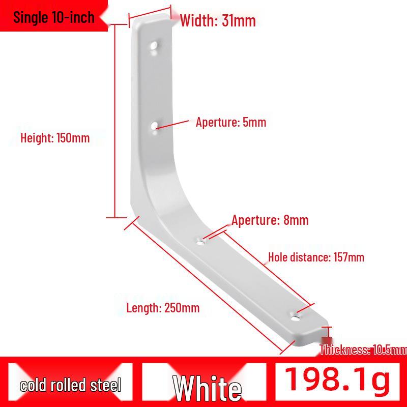 Треугольный настенный кронштейн: Изогнутая, несущая железная опора для стеллажей