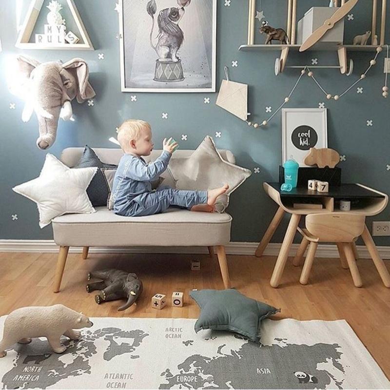 Карта мира, детский игровой коврик, игровое одеяло для ползания, детские коврики, коврики