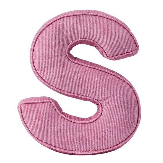 Розовая вельветовая подушка-буква от A до Z, английский алфавит, декоративная подушка для дивана, спальни, гостиной