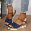 Fashion Women Sandals Summer Espadrille Strap Wedge Sandals Women Casual Open Toe Shoes Women Roman Platform Sandals Zapatos De Mujer