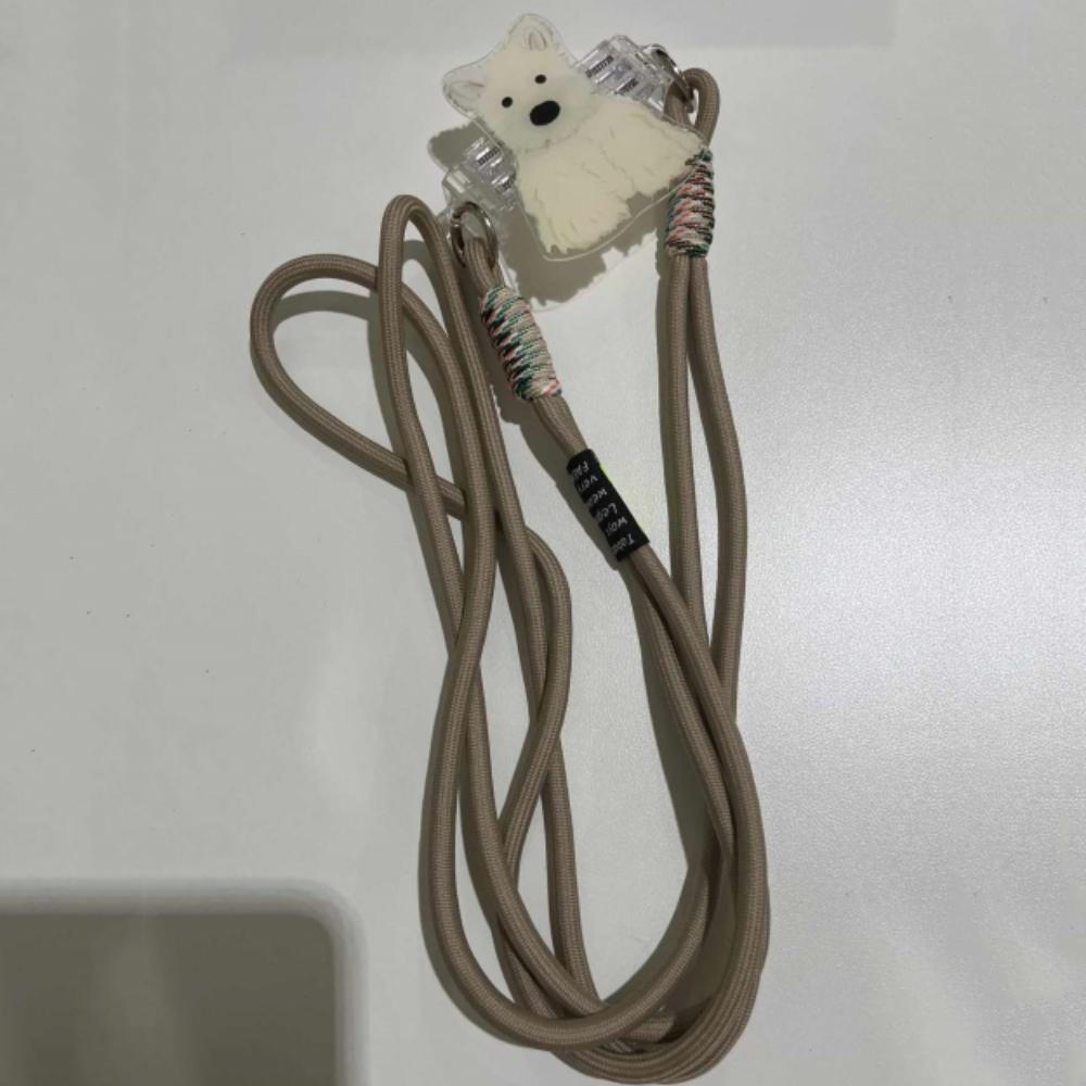Cat Dog Mobile Phone Lanyard Shoulder Carrying Phone Back Clip Holder Hanging Ornament