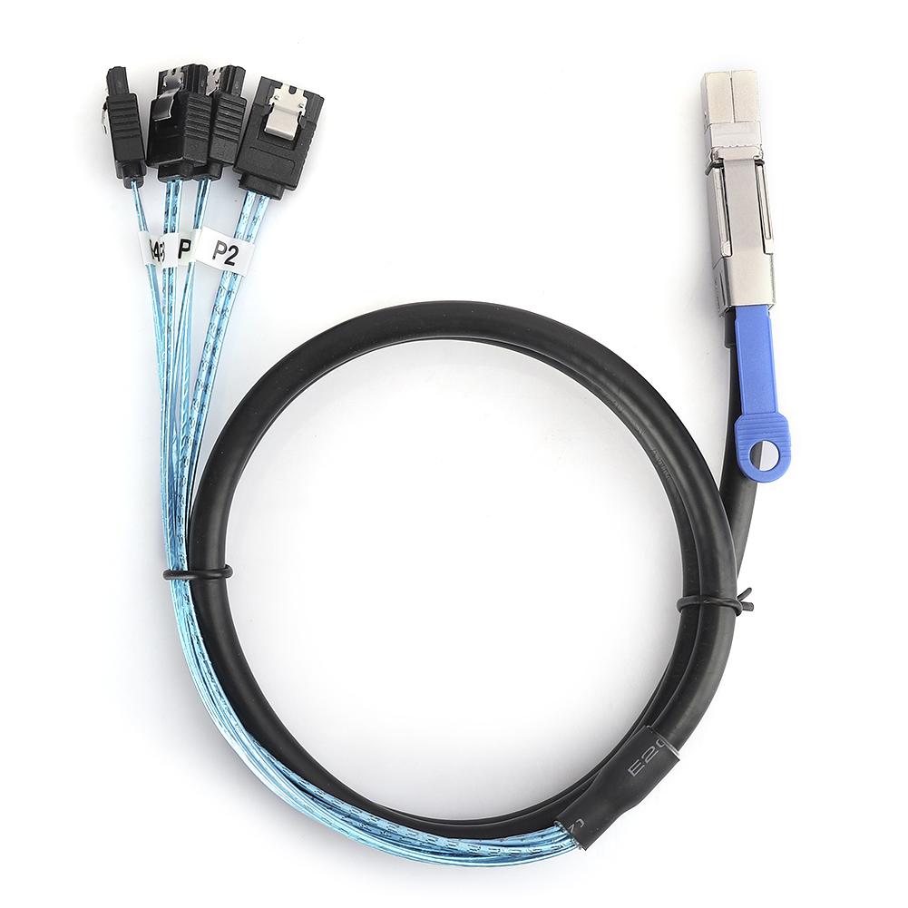H0402 Mini SAS Cable SFF-8644 to 4 x SATA External Server Hard Disk Computer Accessories