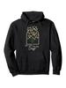 Black Hoodie - All-Season Casual Pullover Sweatshirt with Floral Daisy Print