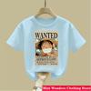 Cartoon Anime One Pieces Tshirt Kids Clothes Boys Absorb Sweat Breathable TShirt Children Girls Tees Summer Teen Clothes