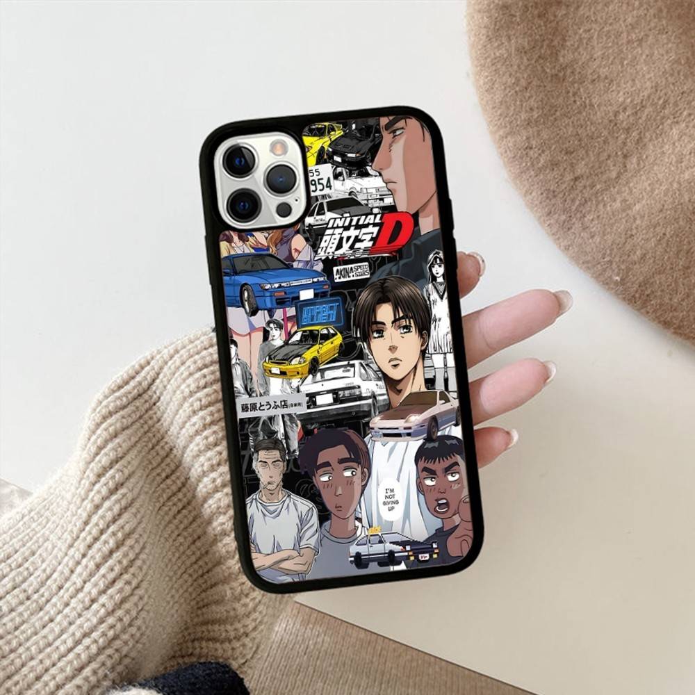 Аниме про гонки I-Initial D Для IPhone 17 16 15 14 13 12 11 Pro Max Plus Mini ПК+ТПУ Задняя крышка телефона