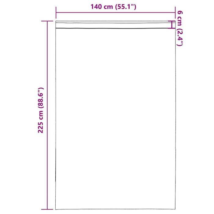 VidaXL Voile Curtains with Rod Pocket 2 Pcs Black, Net Curtain, Sheer Curtain, Window Voile, Treatment of 4102168