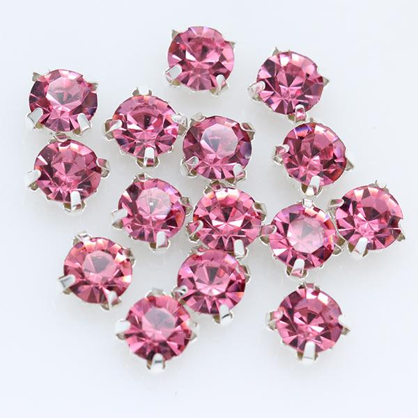 40 цветов 4 мм 100 шт./упак. стеклянные круглые пришивные стразы с серебряными когтями для украшений, свадебных платьев, одежды, поделок, отделки