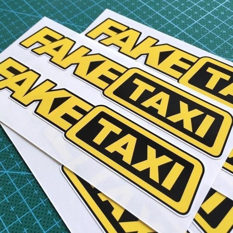 Наклейка Fake Taxi Смешные наклейки на окно автомобиля Креативные и персонализированные Креативные узоры Аксессуары для украшения автомобильного стекла