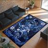 Cosmic Theme Crystal Velvet Floor Rug Personalized Custom Name Text Warm Carpet Home Decoration