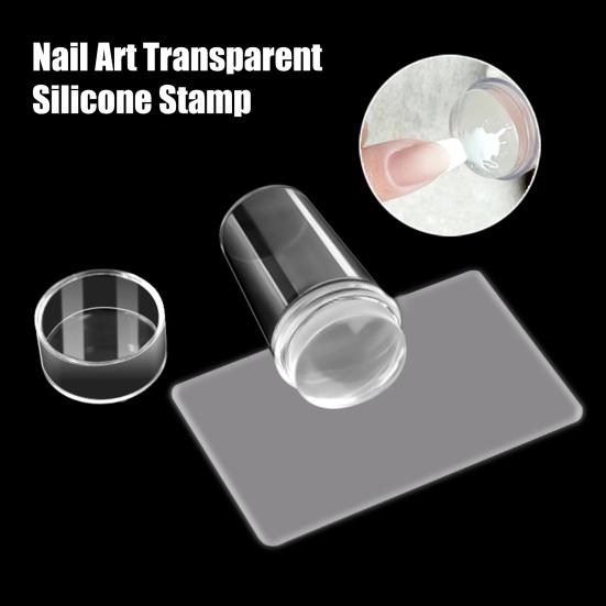 1 Set Nail Art Stamper High Durability Smooth Surface Compact Size Good Elasticity Detachable