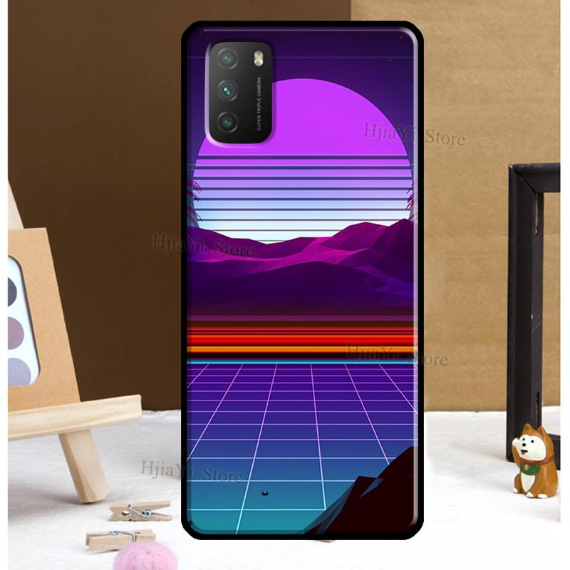 Неоновый Ретровейв 80-х винтажное искусство Чехол Для POCO F3 M4 M3 X4 GT X3 Pro Чехол Для Xiaomi Mi 12 Pro 12X Mi 11 Lite 10T 11T Pro