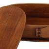Lunch Box Set Japanese   Wooden Food Storage Container for Students Workers 19x10x9.5cm