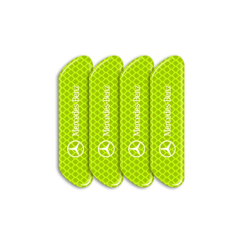 IJZN6 4PCS Car Door Sticker Safety Warning Reflective Mark Stickers For Mercedes Benz W212 W211 W213 W203 W205 W204 A C E B R Class