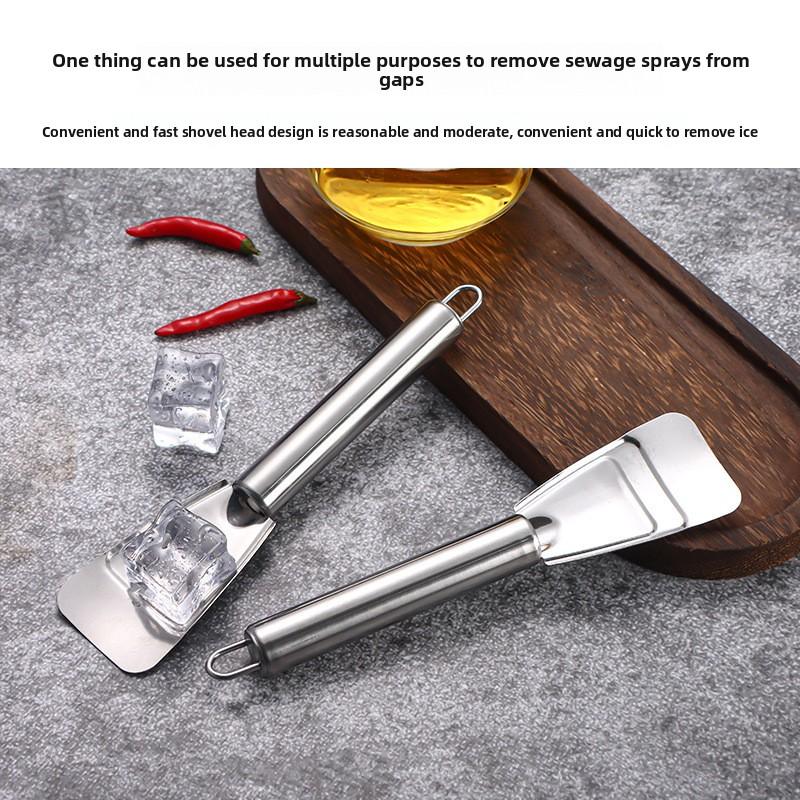 Скребок для льда из утолщенной нержавеющей стали для домашнего использования, для размораживания холодильника и морозильника