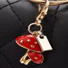 Exquisite High-End Strawberry Mushroom Keychains For Women Bag Pendant Charm Car Keyring Jewelry Gift Decoration Accessories