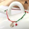 Santa Claus Bracelet Braided Woven Pendant Christmas Decorations for Happy New Year Christmas Xmas Gifts
