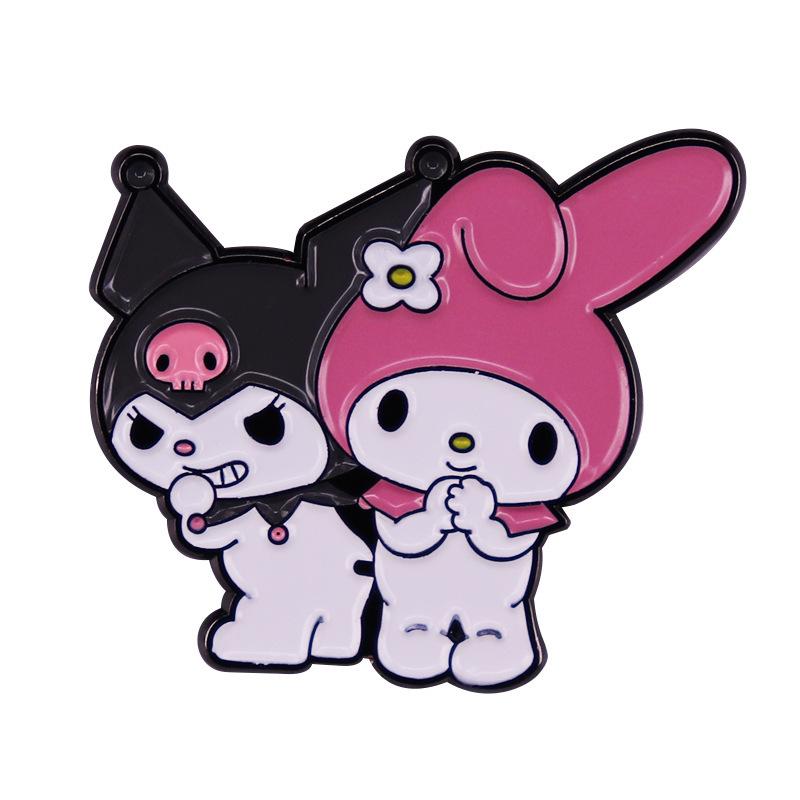Фантастическая волшебная брошь My Melody и Kuromi