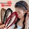 New Autumn/Winter Flocked Wavy Headband: Toothed Hair Clip for Bangs & Face Washing