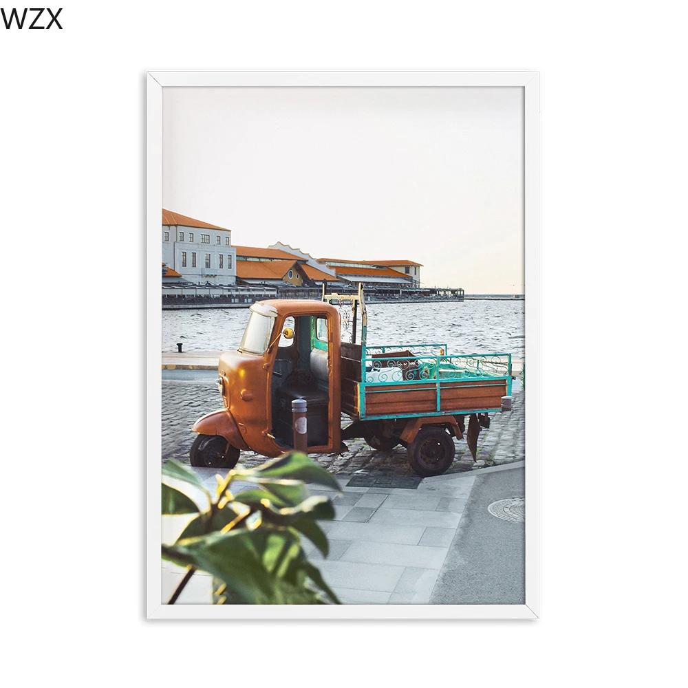 Mediterranean Canvas Painting Portugal Landscape Posters And Prints Picture Living RoomArt WallHome Summer Decoration