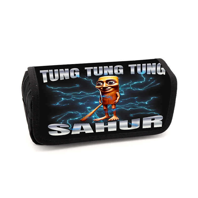 Brain rot pencil case Animation peripheral storage bag Stationery pencil case