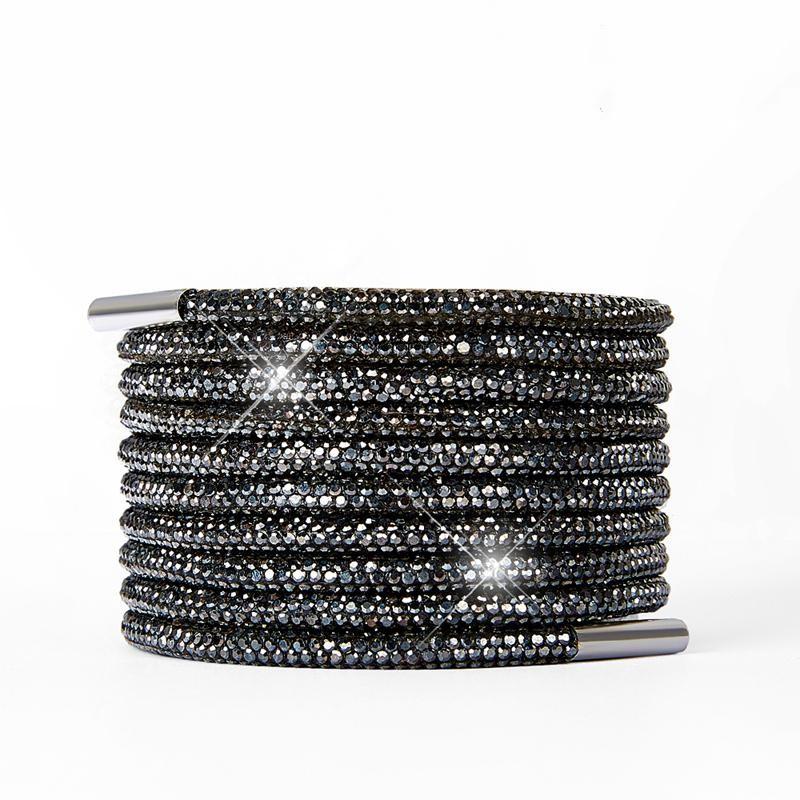 1PCS Rhinestone Shoe Laces Crystal Glitter Rope Bling Shiny Round Shoelaces For Sneakers100/120/140/160CM