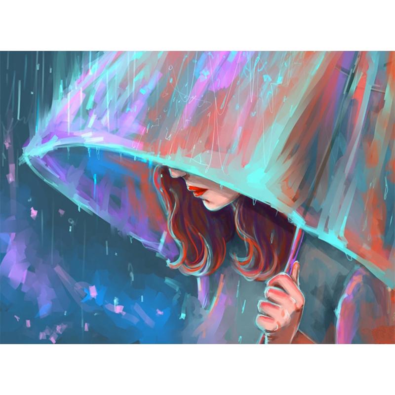 5D DIY Diamond Painting Abstract Umbrella Girl Diamond Embroidery Full Mosaic Kits Cross Stitch Home Decor Handmade Gifts