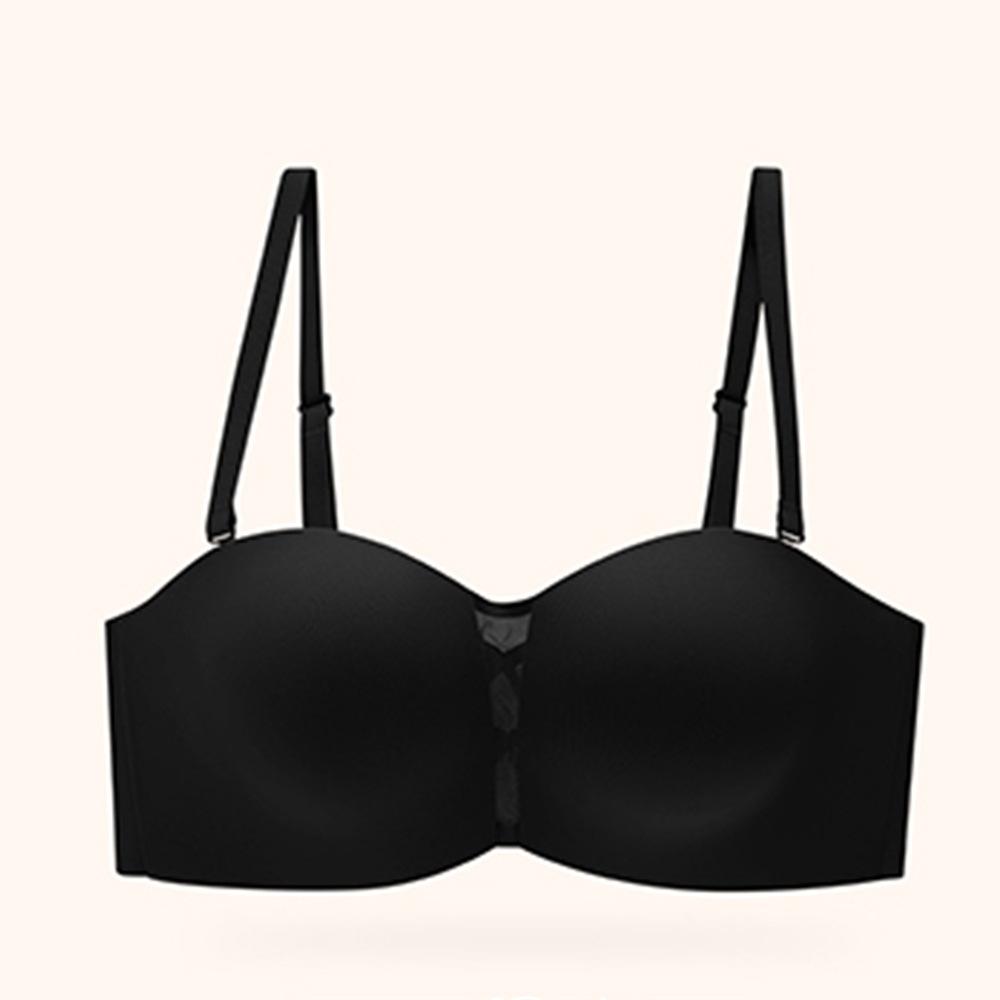 Нескользящее бюстье без бретелек, не оставляющее следов, сто толстых чашек в сборном бюстгальтере