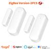 1-3 шт. ZigBee Датчик двери Умный дом Детектор открытия окна Tuya Умный дом Система сигнализации Голосовое управление Магнитный датчик безопасности