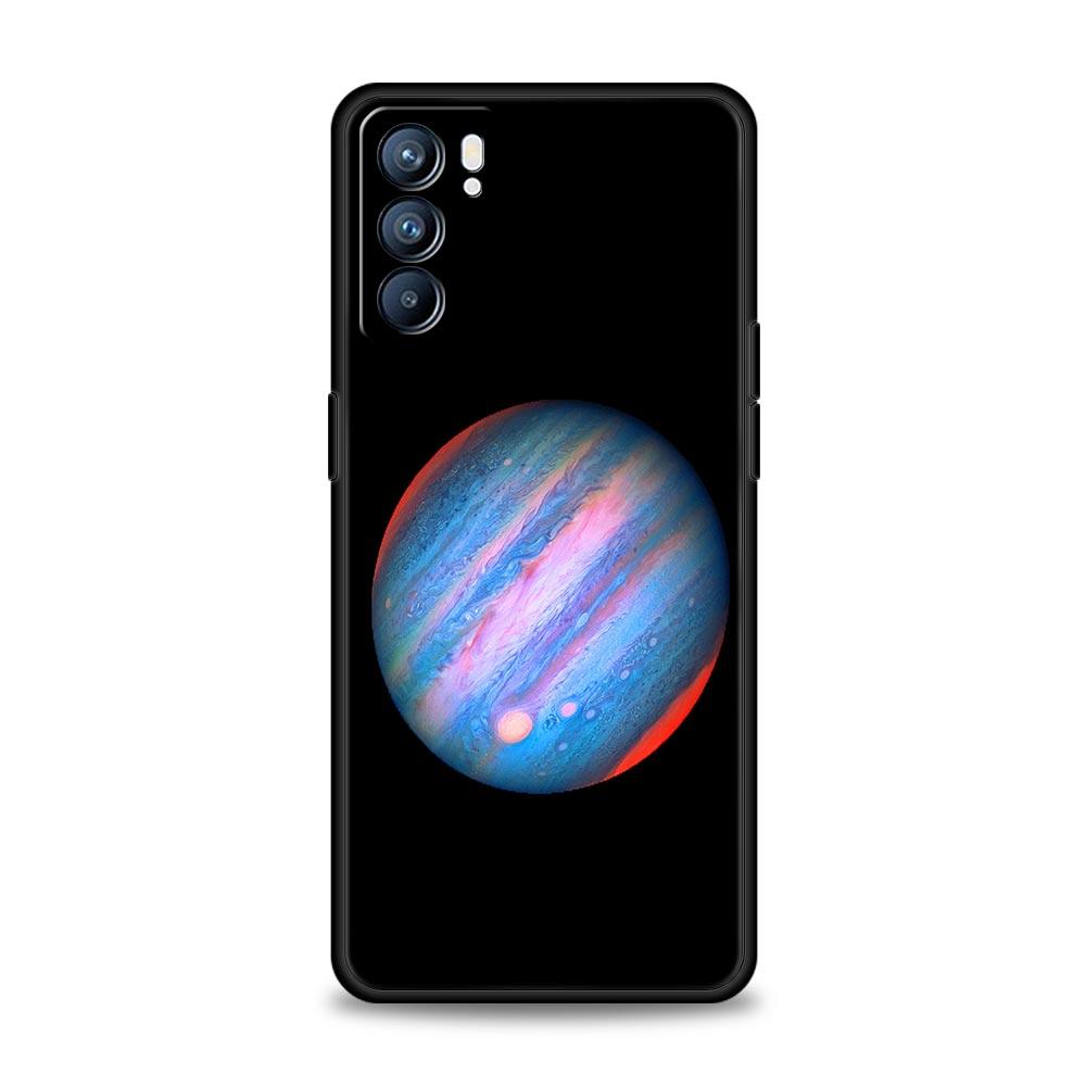 Aesthetic Space Planet Phone Case For Oppo A54 A53 A52 A9 2020 A15 A95 A16 A76 A74 A12 Find X5 Reno7 SE Reno6 Pro Plus 5G Cover