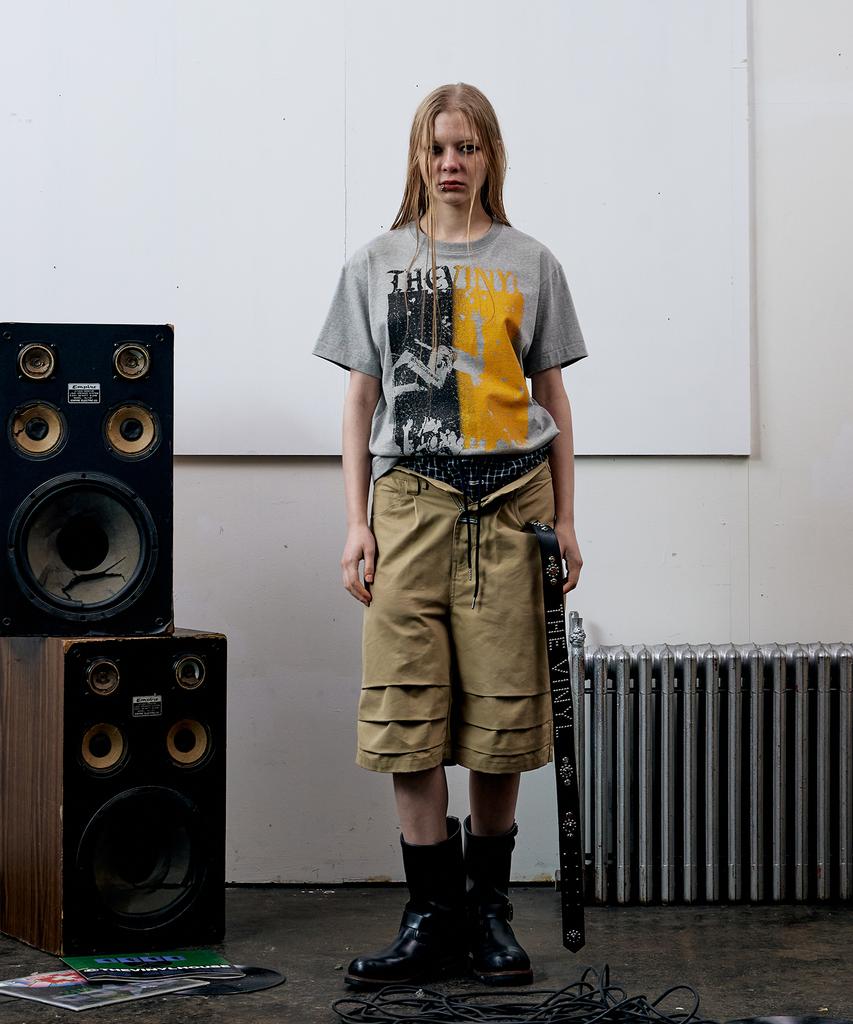 The Vinyl House Three-Quarter Dart Pants Beige