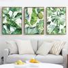 Decorative Canvas Leaves, Plants, Green, Fresh, Nordic, Art Painting, Poster for Home Decor, Wall Picture, Living Room, Bedroom, Back Room