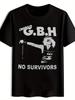 Винтажная футболка с графикой рок-группы - Принт CHARGED GBH & NO SURVIVORS
