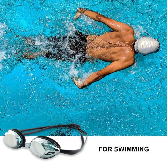 Очки для плавания с защитой от запотевания, прозрачные, с широким обзором, защитой от УФ-лучей, регулируемым ремешком