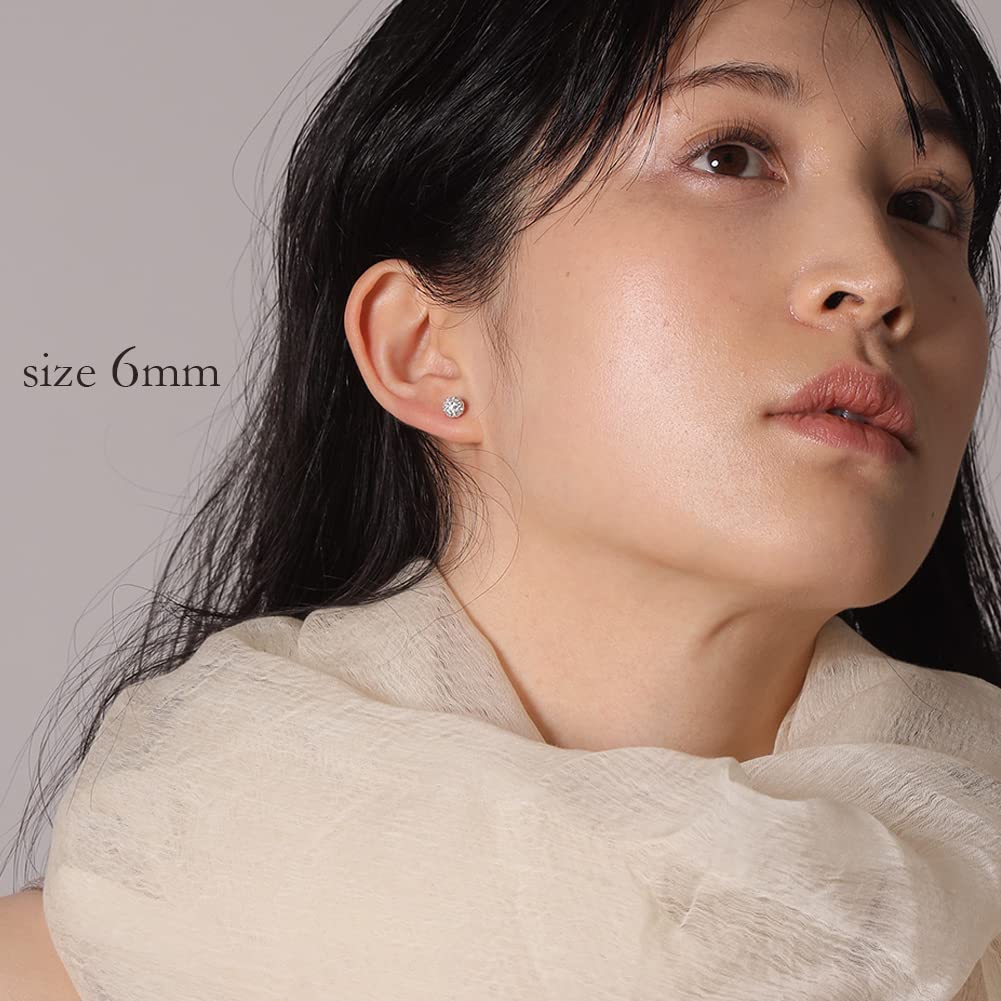 Серьги-шарики паве для золота, сделано в Японии [R-days Daikanyama] женские, цветные, простые, стильные, (золотой цвет/6 мм)