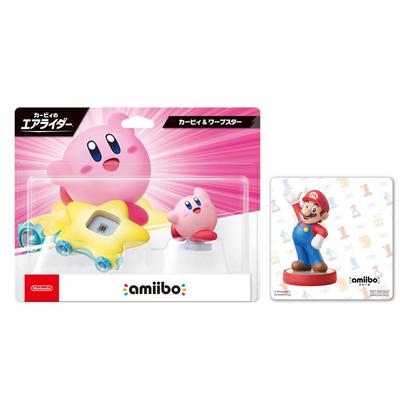 Amiibo Кирби Warp Star Air Rider включает бонусный оригинальный и (Серия Кирби) наклейка.
