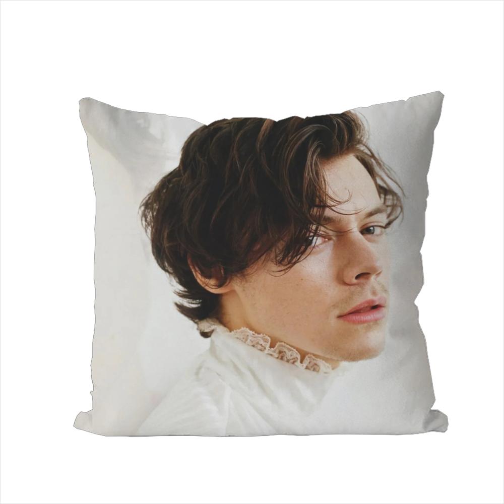 Наволочка для подушки H-harry Styles для автомобиля, дивана, декоративная домашняя, двусторонняя печать, плюшевая квадратная декоративная подушка, чехол