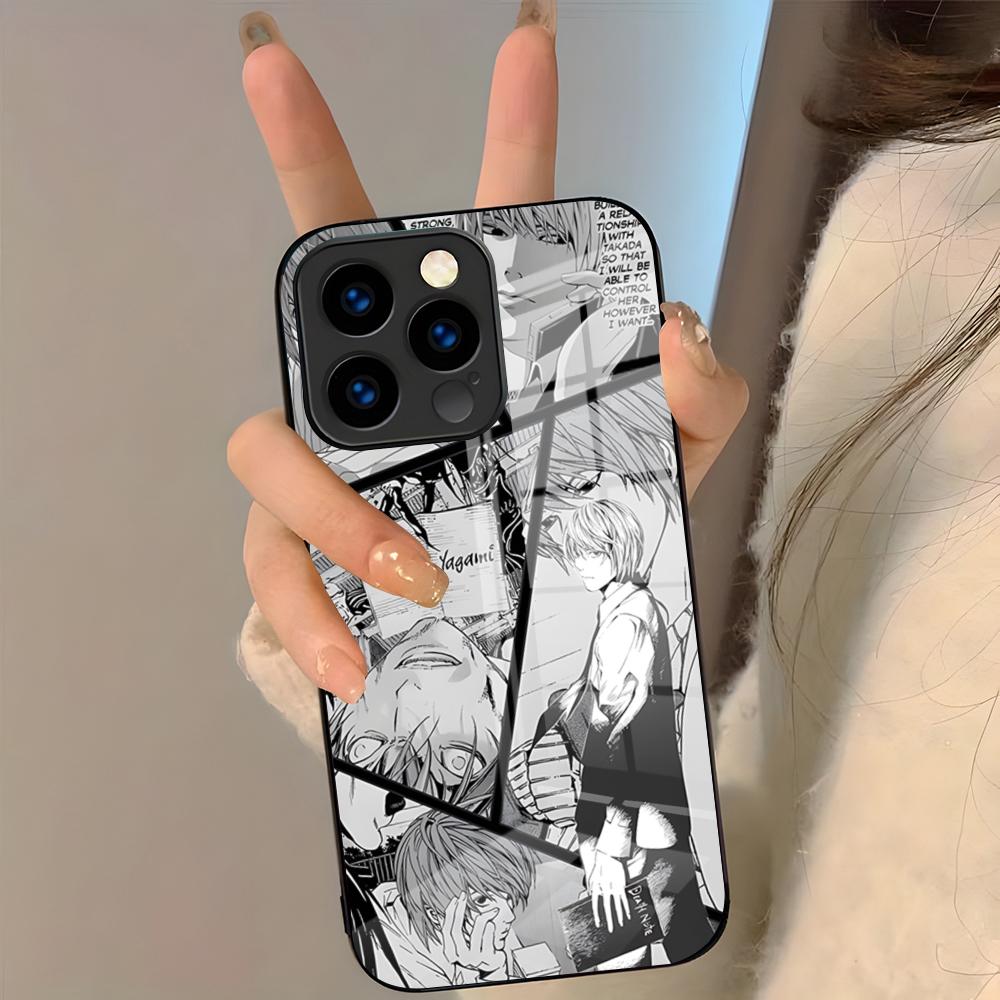 Anime Death Note Phone Case For IPhone 17 Pro Max 16 15 14 Pro Max 13 11 Plus Glass Cover