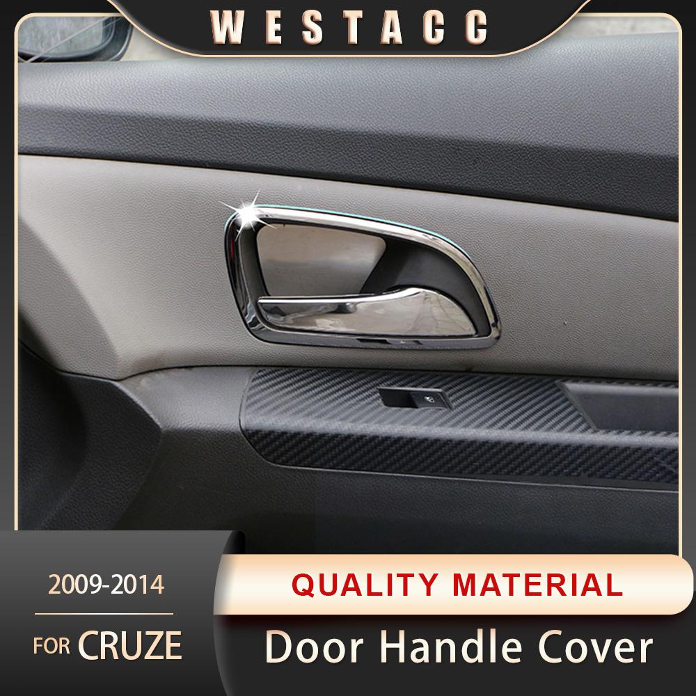 4 шт., внутренняя дверная ручка автомобиля из нержавеющей стали, декоративная наклейка, накладка на рамку для Chevrolet Cruze 2009-2015