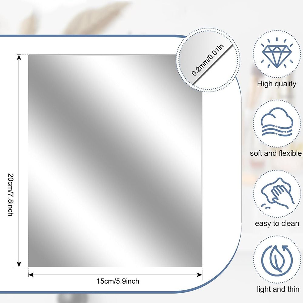 Небьющееся зеркальное полотно из ПЭТ-пластика Зеркало квадратной формы настенное Зеркало для ванной