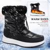 Women's Snow Boots Winter Boots Faux Fur Lined Warm Winter Boots Lace Up Boots Mid Calf Outdoor Anti-Slip Boots Waterproof Walking Boots for Women