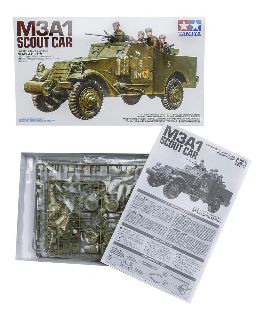 Tamiya Пластиковая модель военной миниатюры M3A1 Scout Car 35363 1/35 № 363