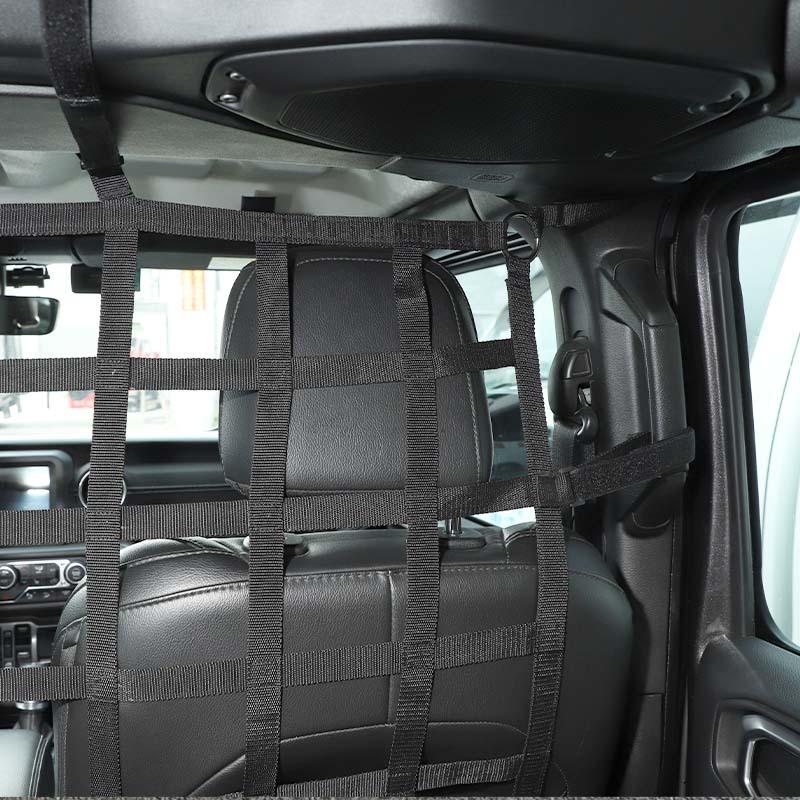 Изолирующая сетка на заднее сиденье, чехол-органайзер для багажника для Jeep Wrangler JK JL JT 2007-2023, автомобильные аксессуары 