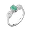 Серебряное кольцо с натуральным изумрудом 1.315ct (2058335) 2.83 гр. 925 пробы